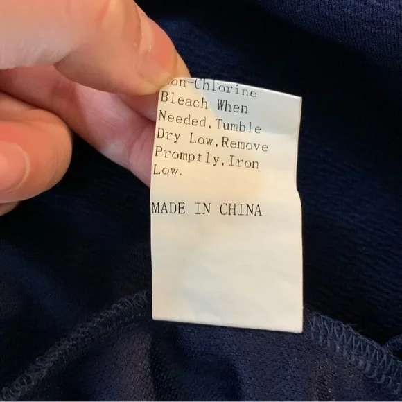 SHEIN Navy Blue Oversized Long Sleeve Tunic Dress - Picture 7 of 8